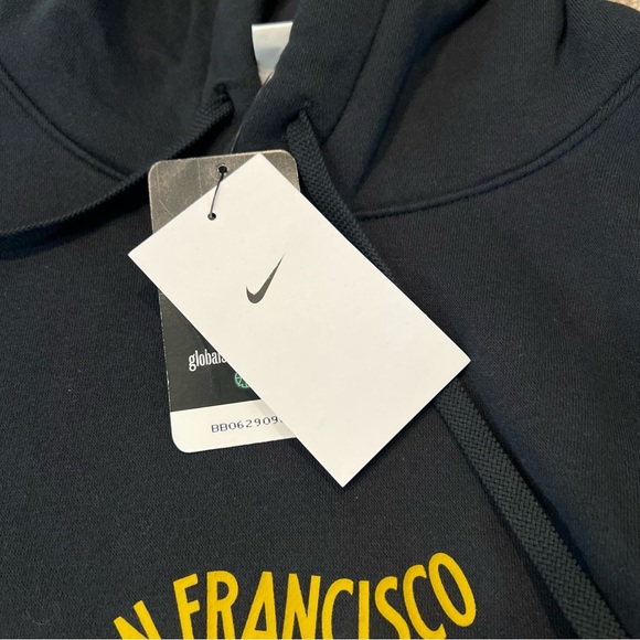 Mens Size XL Nike NBA City Edition Hoodie Golden State Warriors Black Sweatshirt - Picture 4 of 5